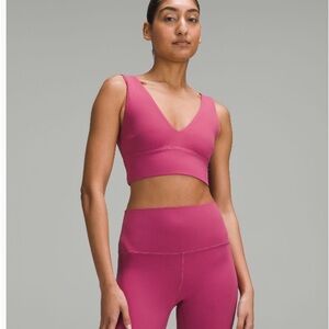 Lululemon align V-Neck Pink Sports Bra-washed mauve C/D